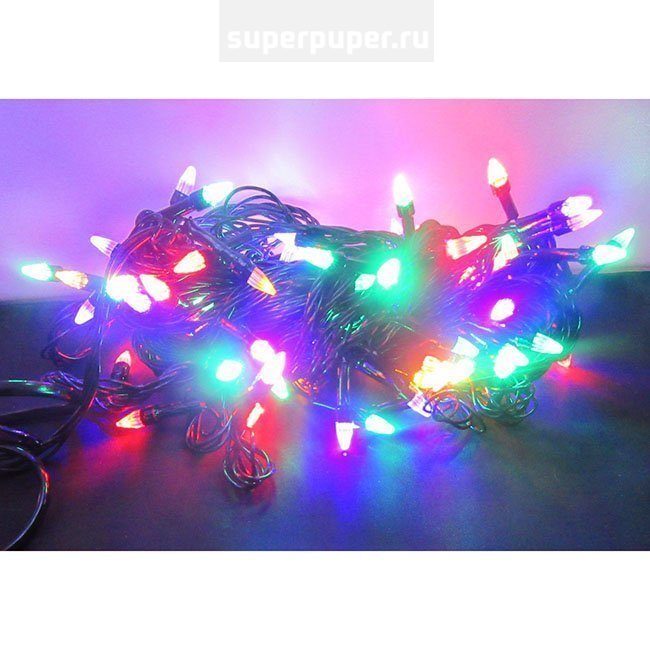 Световая гирлянда новогодняя Китайская игрушка1 МК-19027 650-964 12 м разноцветный/RGB