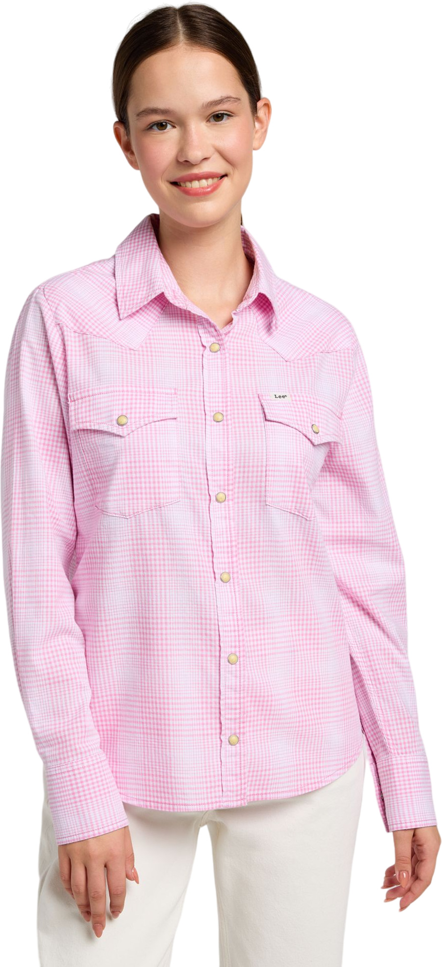 

Рубашка женская Lee REGULAR WESTERN SHIRT розовая L, Розовый, REGULAR WESTERN SHIRT