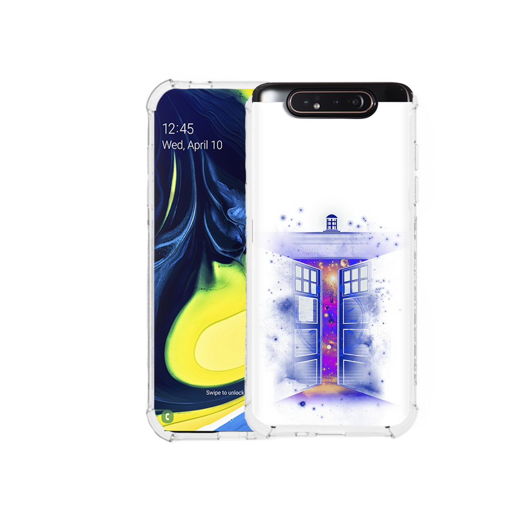 

Чехол MyPads Tocco для Samsung Galaxy A80 фиолетовый уголок абстракция (PT128473.599.659), Прозрачный, Tocco