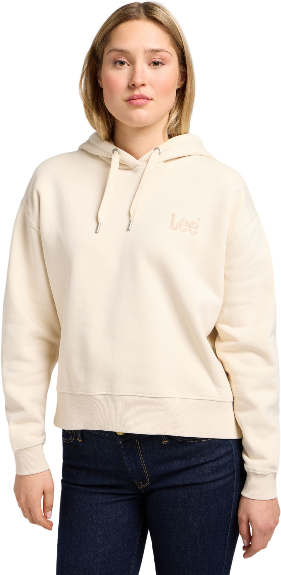 

Худи женское Lee ESSENTIAL HOODIE белое S, Белый, ESSENTIAL HOODIE