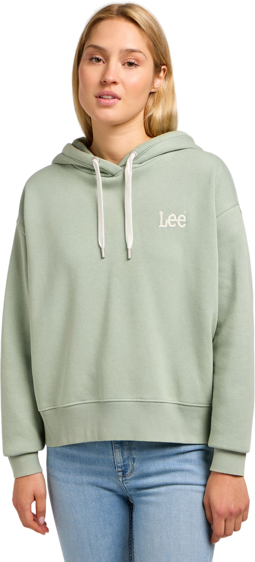 

Худи женское Lee ESSENTIAL HOODIE зеленое S, Зеленый, ESSENTIAL HOODIE