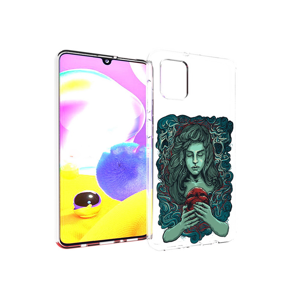 

Чехол MyPads Tocco для Samsung Galaxy A31 спящая девушка (PT146911.482.619), Прозрачный, Tocco