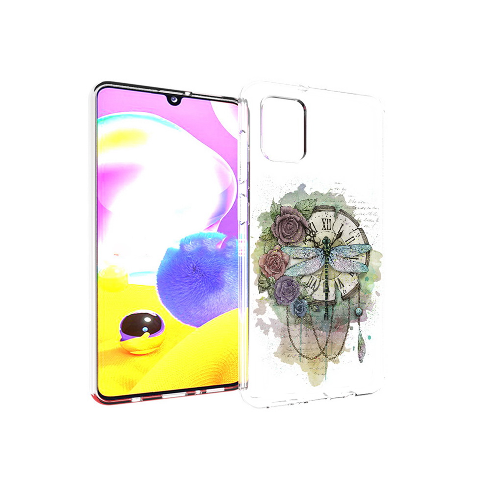 Чехол MyPads Tocco для Samsung Galaxy A31 старинные часы в цветах (PT146911.482.621)