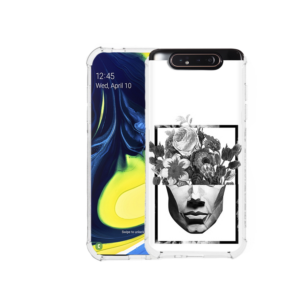 

Чехол MyPads Tocco для Samsung Galaxy A80 черно белая ваза в абстракции (PT128473.599.678), Прозрачный, Tocco