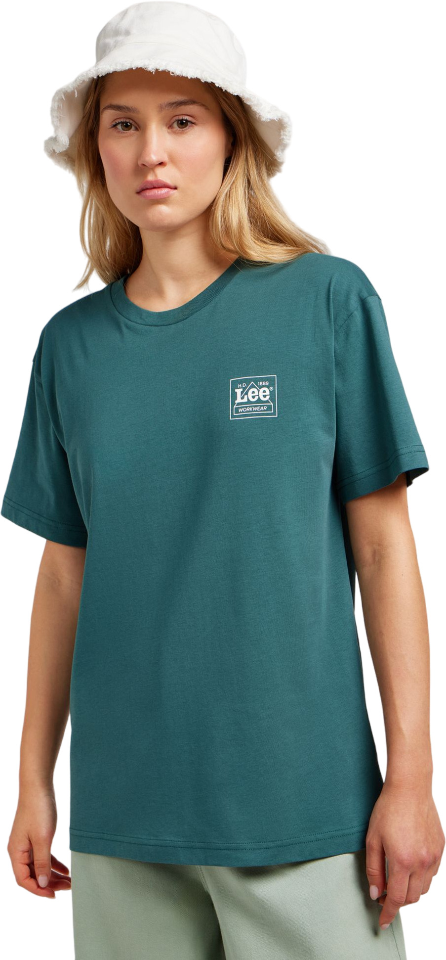 

Футболка женская Lee RELAXED CREW TEE зеленая XS, Зеленый, RELAXED CREW TEE