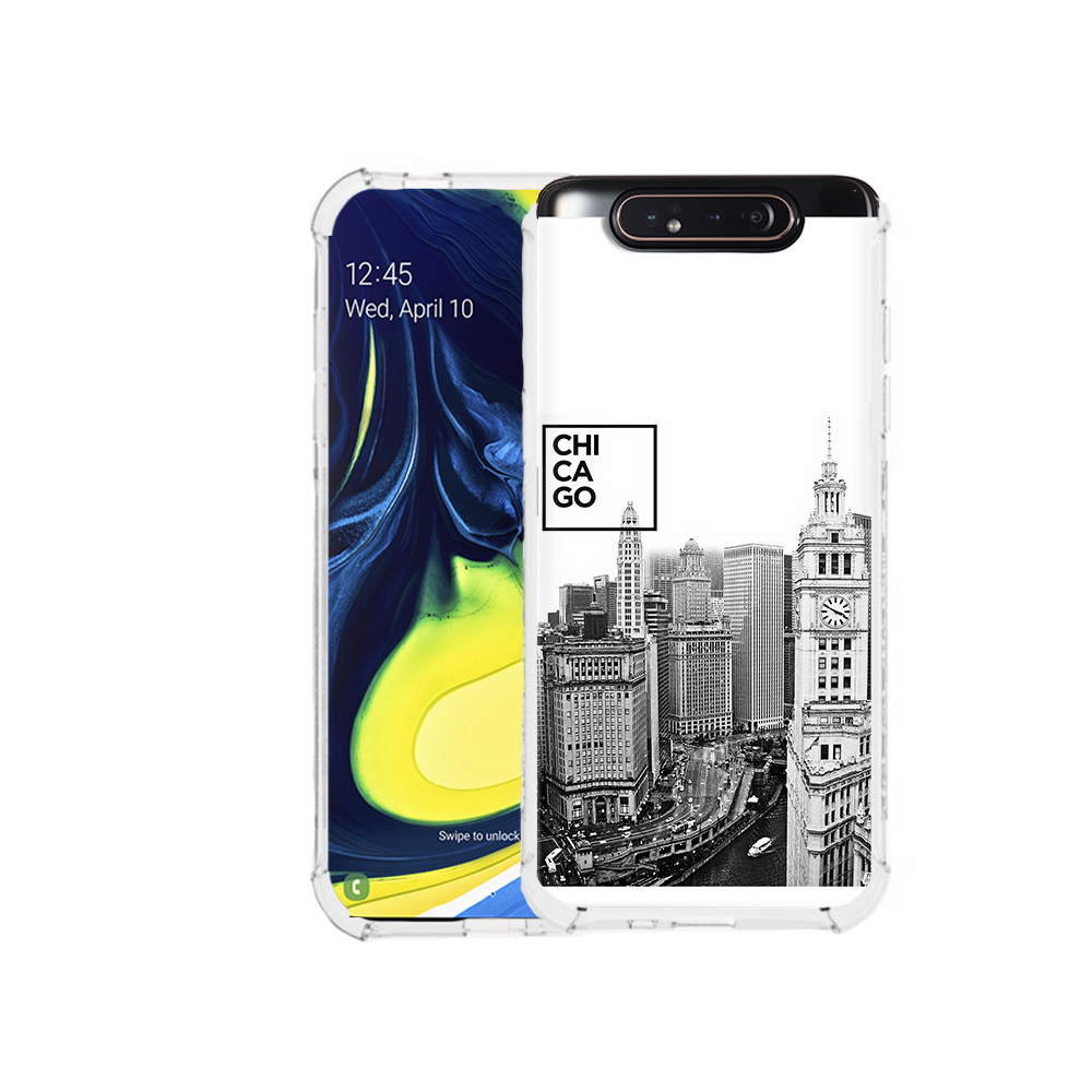 Чехол MyPads Tocco для Samsung Galaxy A80 черно белый чикаго (PT128473.599.689)