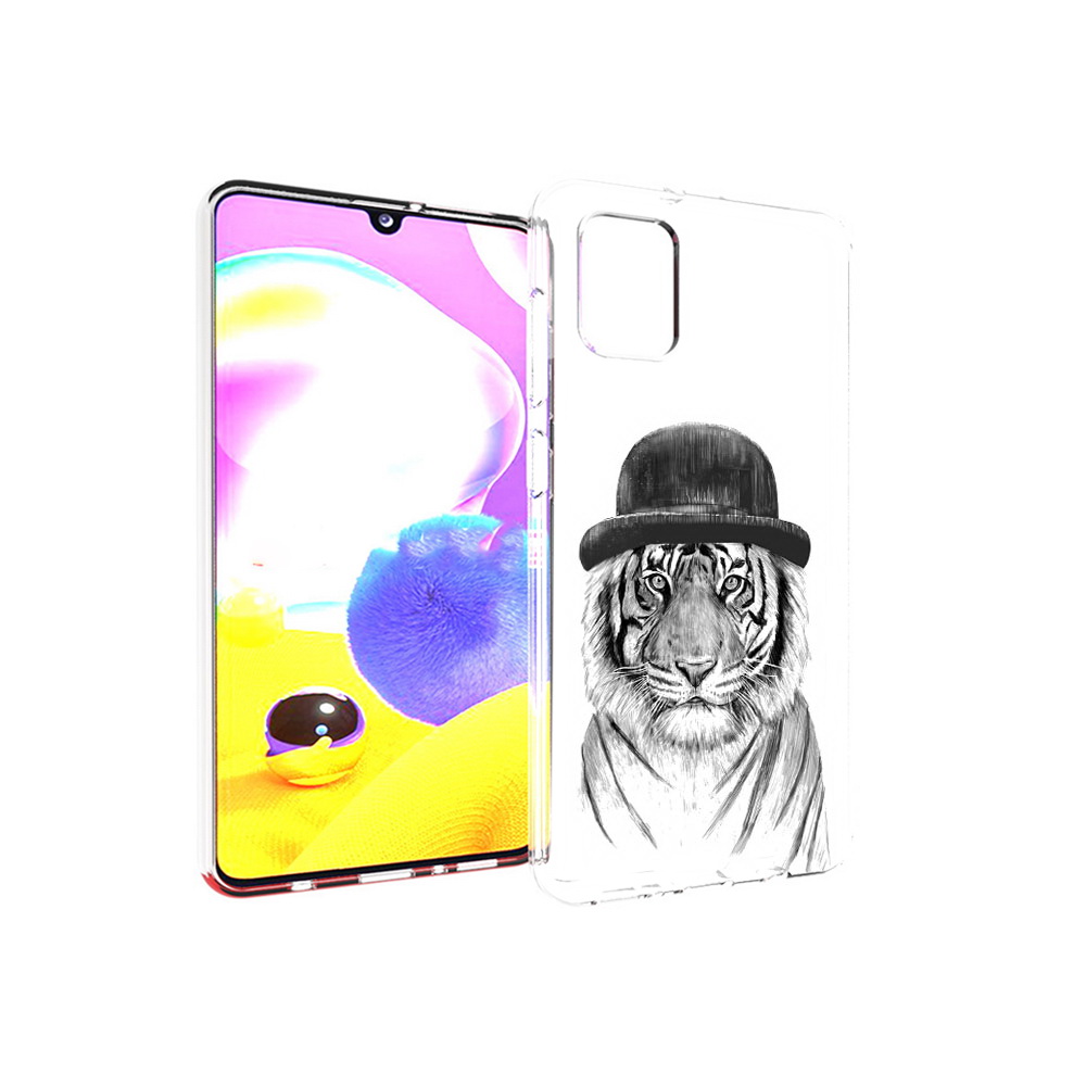 

Чехол MyPads Tocco для Samsung Galaxy A31 тигр британец (PT146911.482.641), Прозрачный, Tocco
