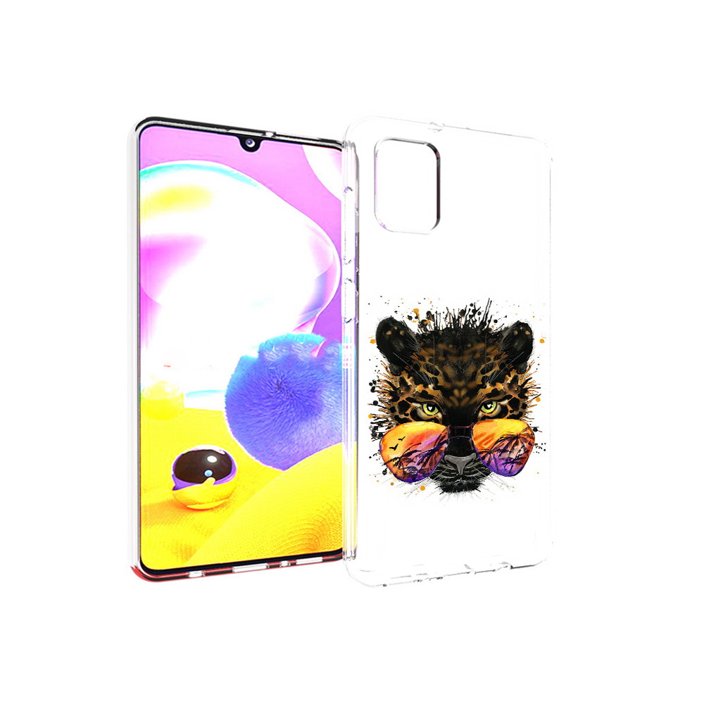

Чехол MyPads Tocco для Samsung Galaxy A31 тропический леопард (PT146911.482.649), Прозрачный, Tocco