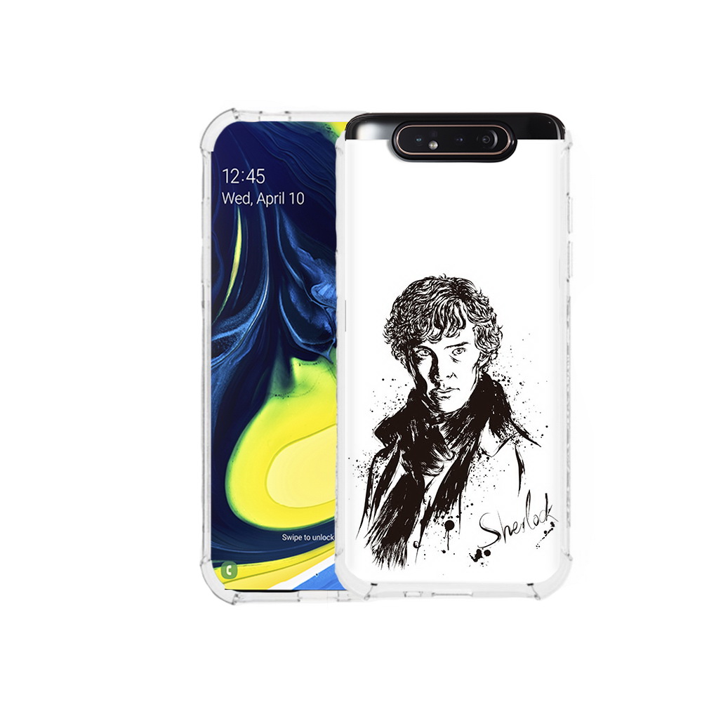

Чехол MyPads Tocco для Samsung Galaxy A80 шерлок холмс портрет (PT128473.599.698), Прозрачный, Tocco