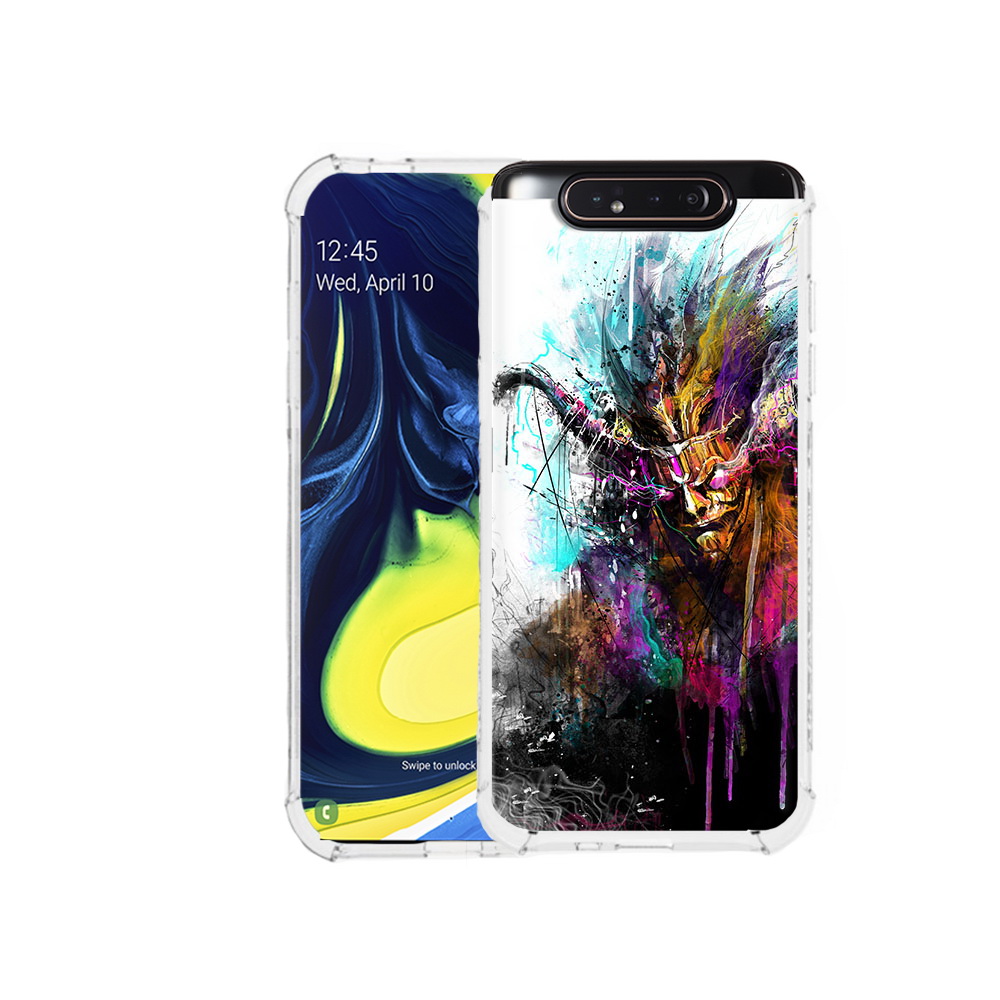 

Чехол MyPads Tocco для Samsung Galaxy A80 яркий дьявол (PT128473.599.709), Прозрачный, Tocco