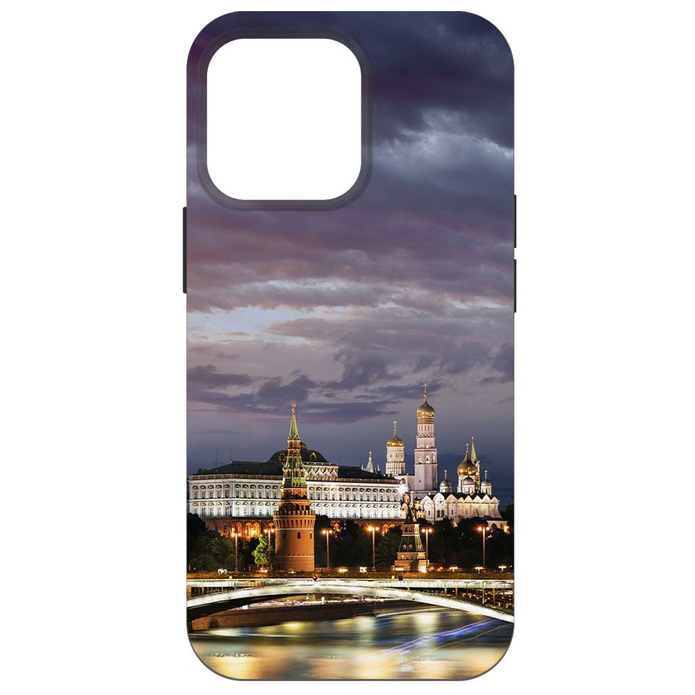 

Чехол-накладка Krutoff Soft Case Россия, Московский Кремль для iPhone 14 Pro Max черный