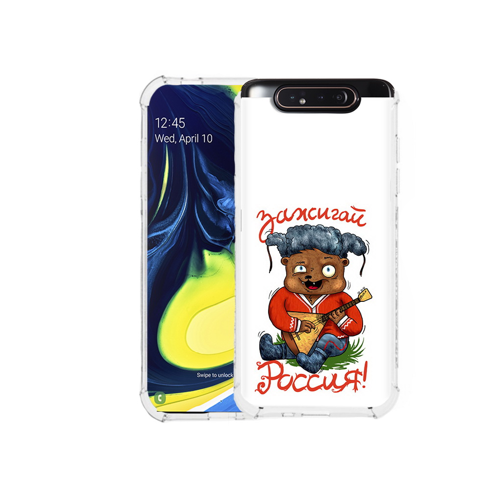 

Чехол MyPads Tocco для Samsung Galaxy A80 Зажигай Россия (PT128473.599.82), Прозрачный, Tocco