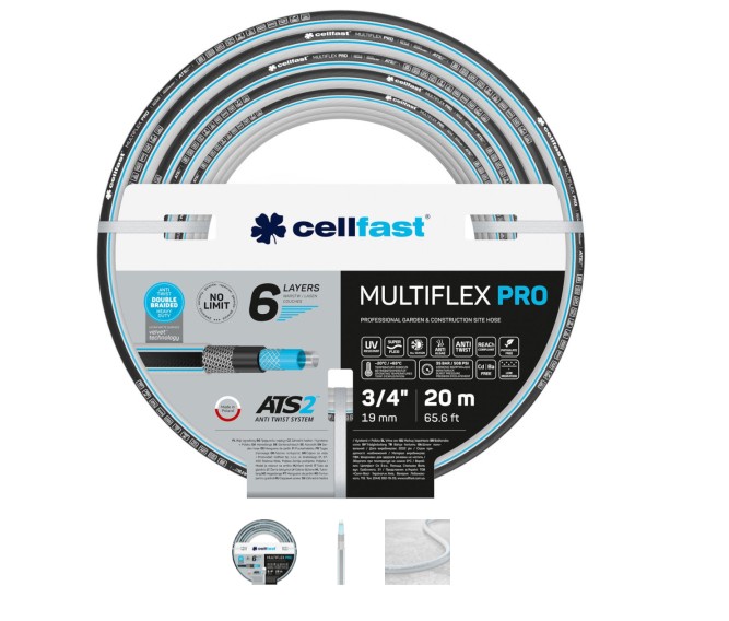 

Шланг для полива Cellfast MULTIFLEX ATSV 13-802, Голубой;черный, 13-802