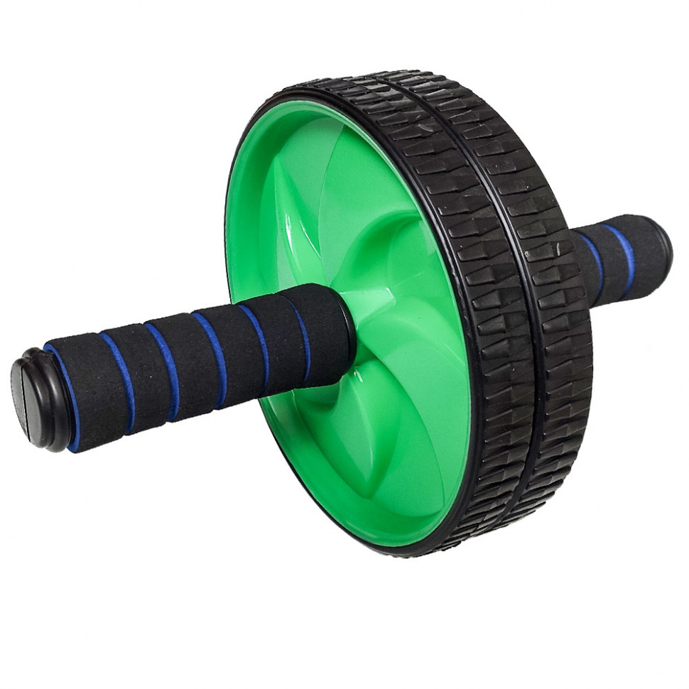 

D34377 Ролик гимнастический 2-х рядный с неопреновыми ручками (зеленый) (56-120)