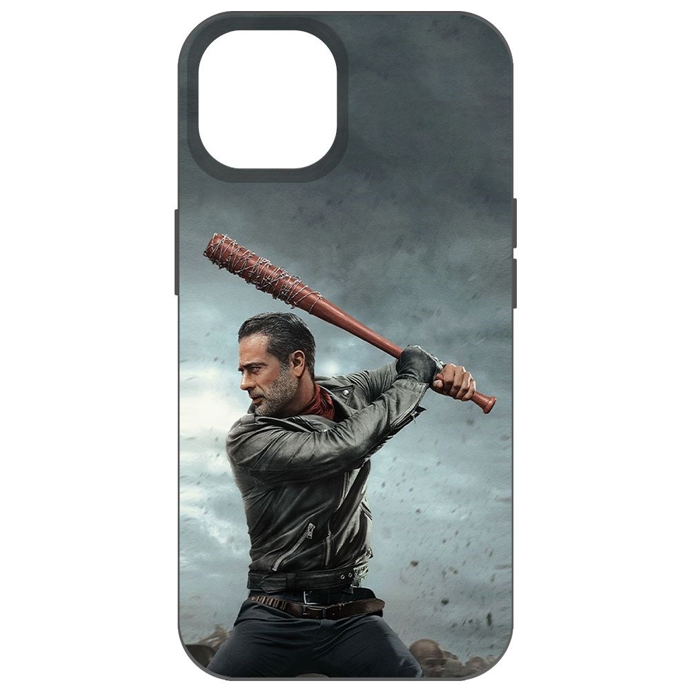 

Чехол-накладка Krutoff Soft Case Ходячие мертвецы. Ниган для iPhone 14 черный