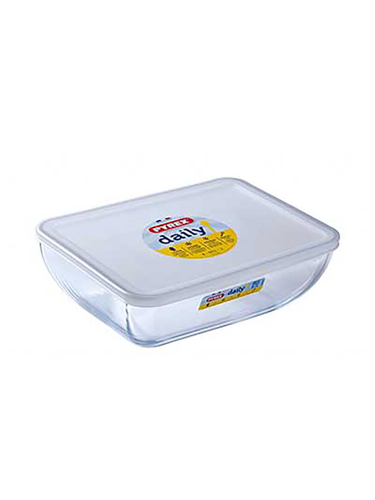 

Форма для запекания с крышкой Pyrex Daily, стеклянная, 25x20х7,5, Прозрачный