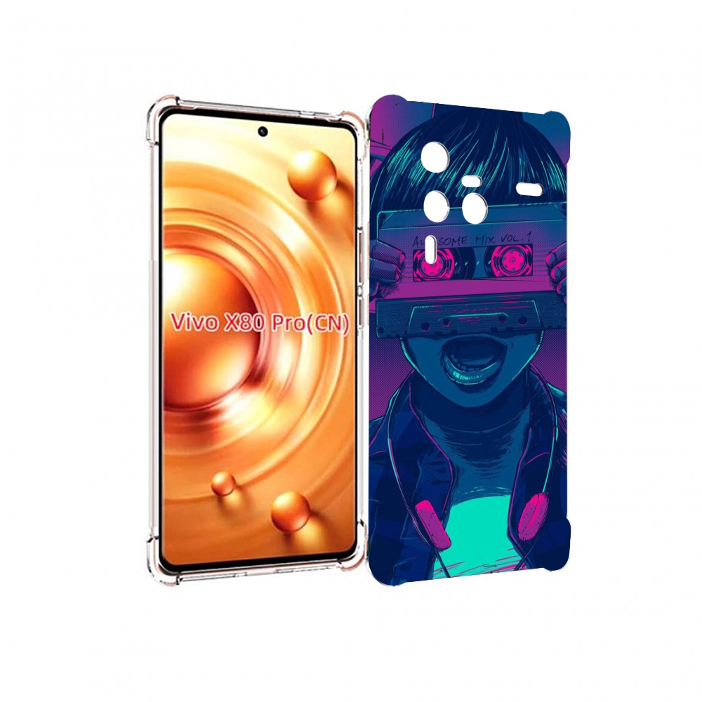 

Чехол MyPads киберпанк с кассетой для Vivo X80 PRO, Прозрачный, Tocco