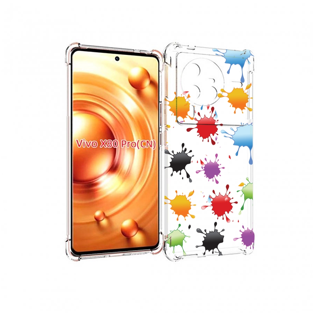 

Чехол MyPads кляксы для Vivo X80 Pro, Прозрачный, Tocco