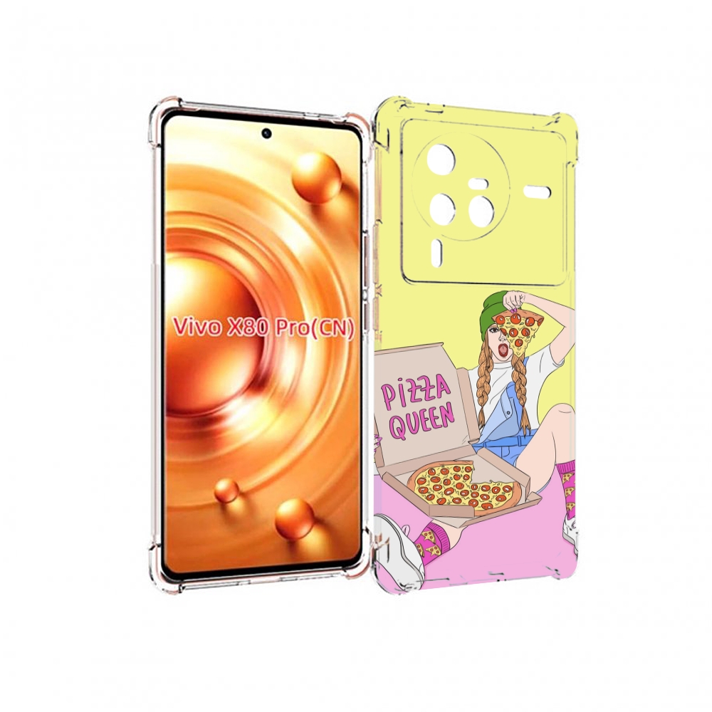 

Чехол MyPads королева-пиццы женский для Vivo X80 PRO, Прозрачный, Tocco