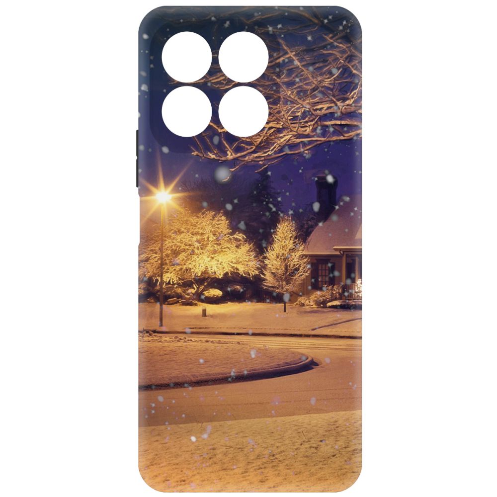 

Чехол-накладка Krutoff Soft Case Зимняя сказка для Honor X8b черный