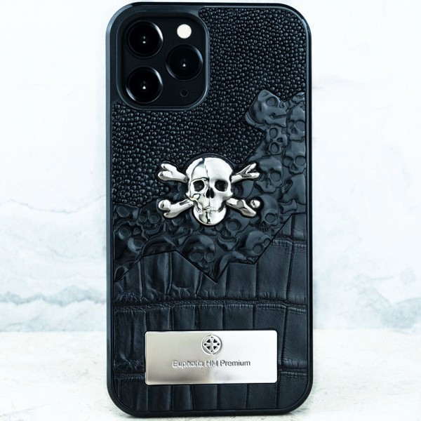 фото Чехол iphone 14 pro - crossbones skull stingray lux - euphoria hm premium