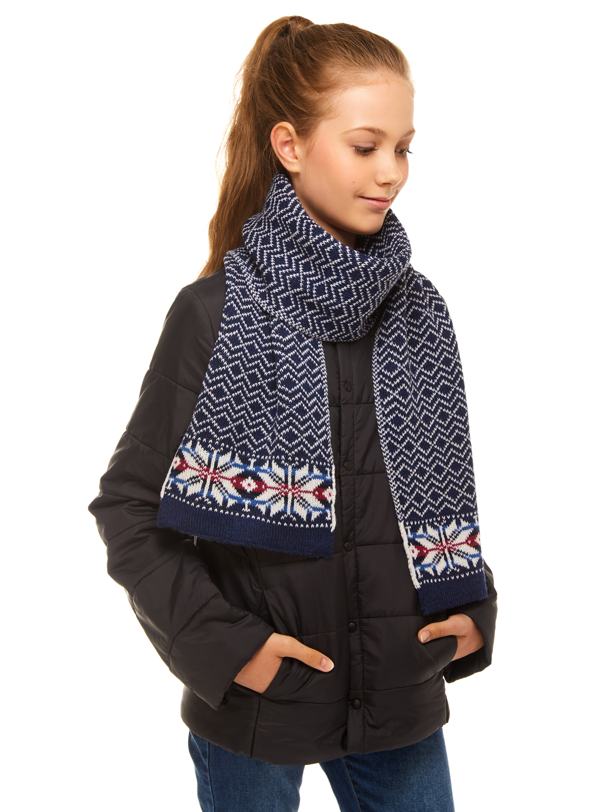 

Шарф детский Scandica, Astrid, белый/ярко-синий, One Size, 700SCATG