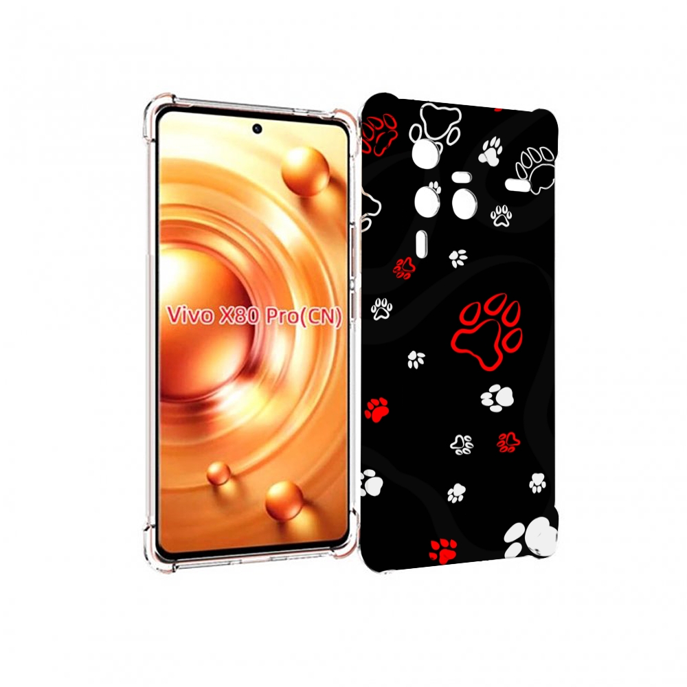 

Чехол MyPads кошачьи-лапки для Vivo X80 PRO, Прозрачный, Tocco