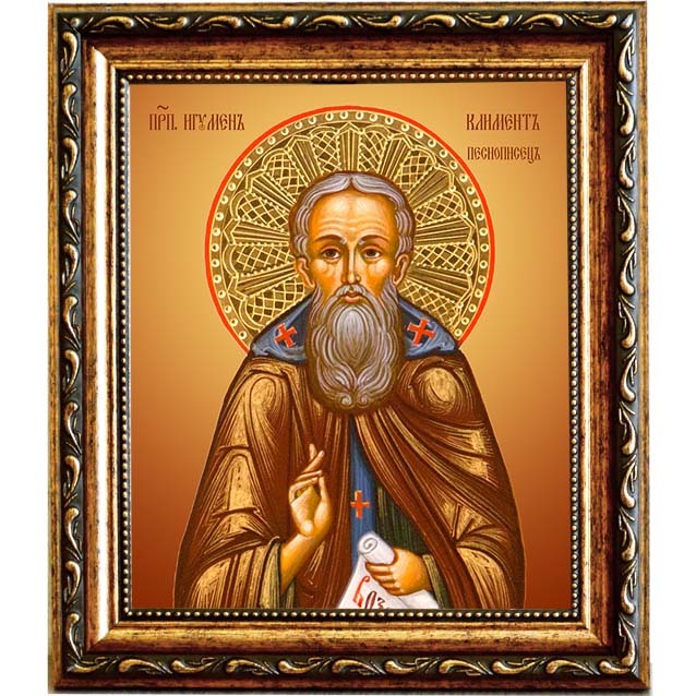 

Климент Песнописец, преподобный игумен. Икона на холсте.