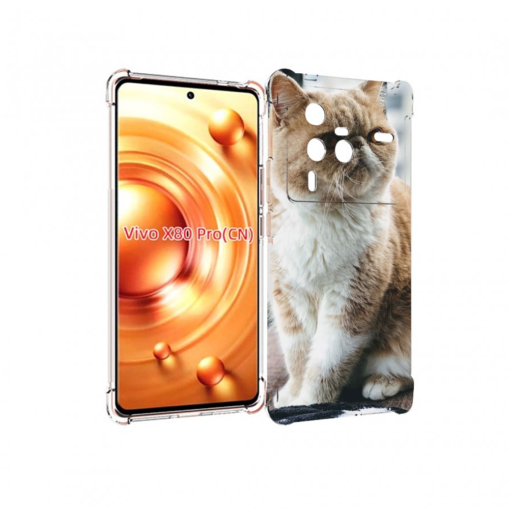 Чехол MyPads кошка экзот для Vivo X80 PRO