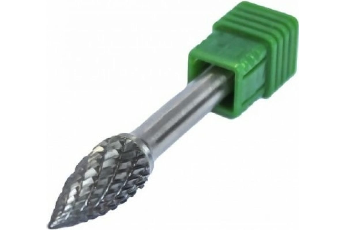 Шарошка По Металлу 10мм Коническая (Хвостовик 6мм) Скругленная В Пластиковом Футляре Rockf