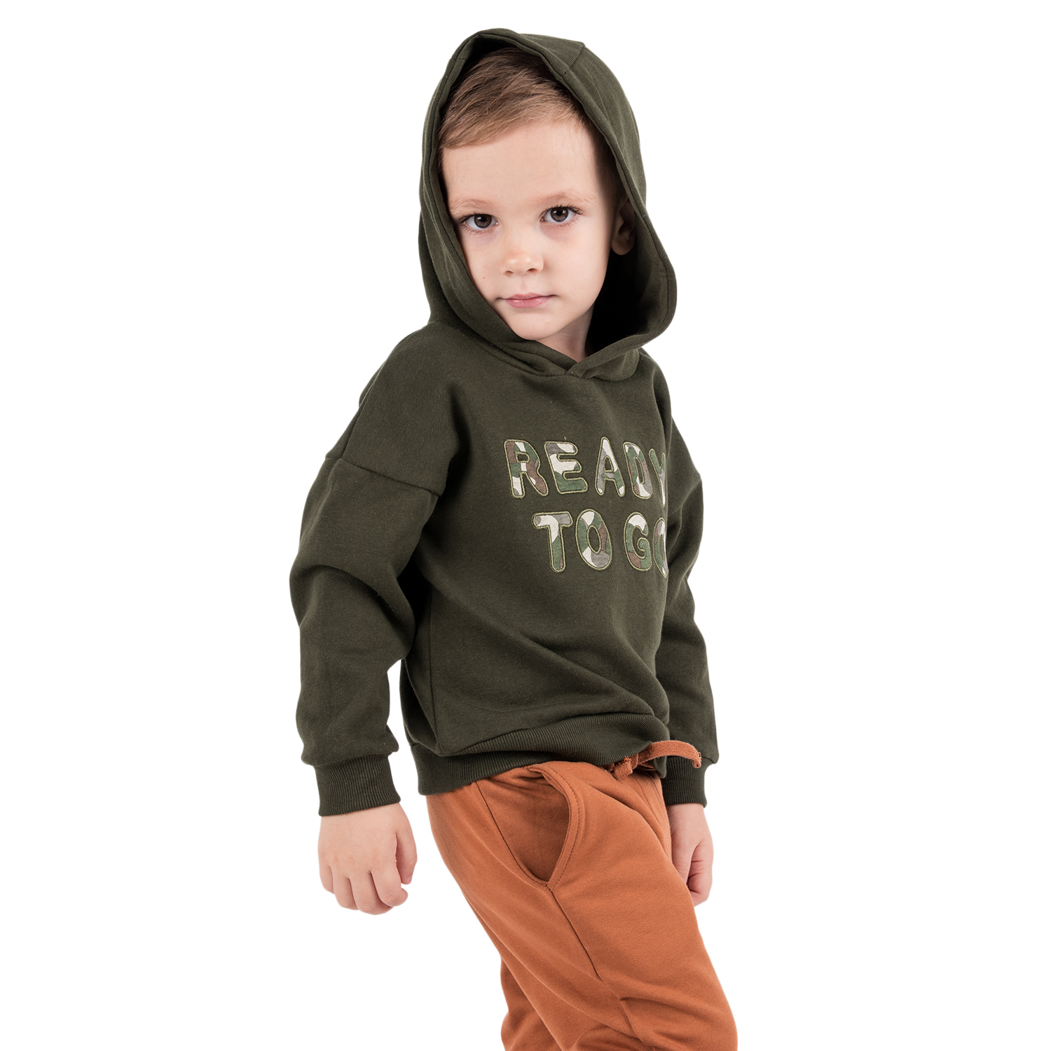 фото Толстовка fun time хаки nifw21-111 khaki р.98