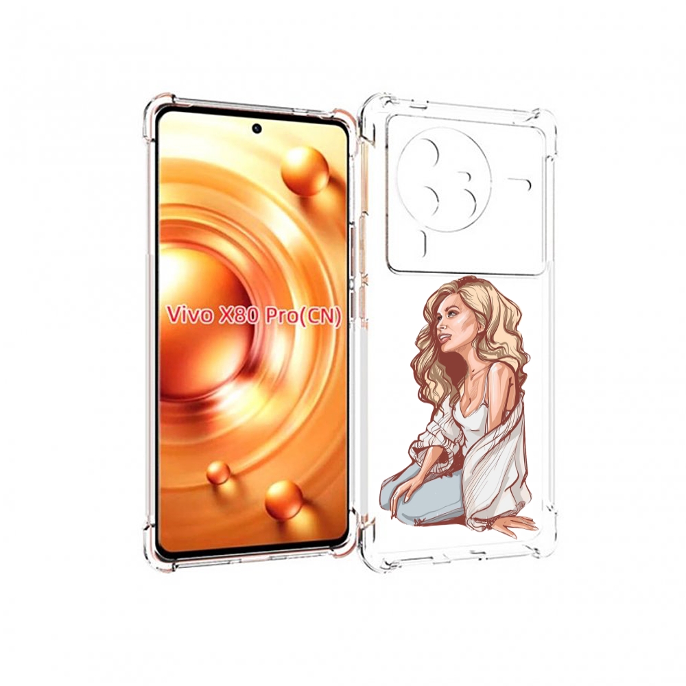 

Чехол MyPads красивая-девушка-в-белом женский для Vivo X80 PRO, Прозрачный, Tocco