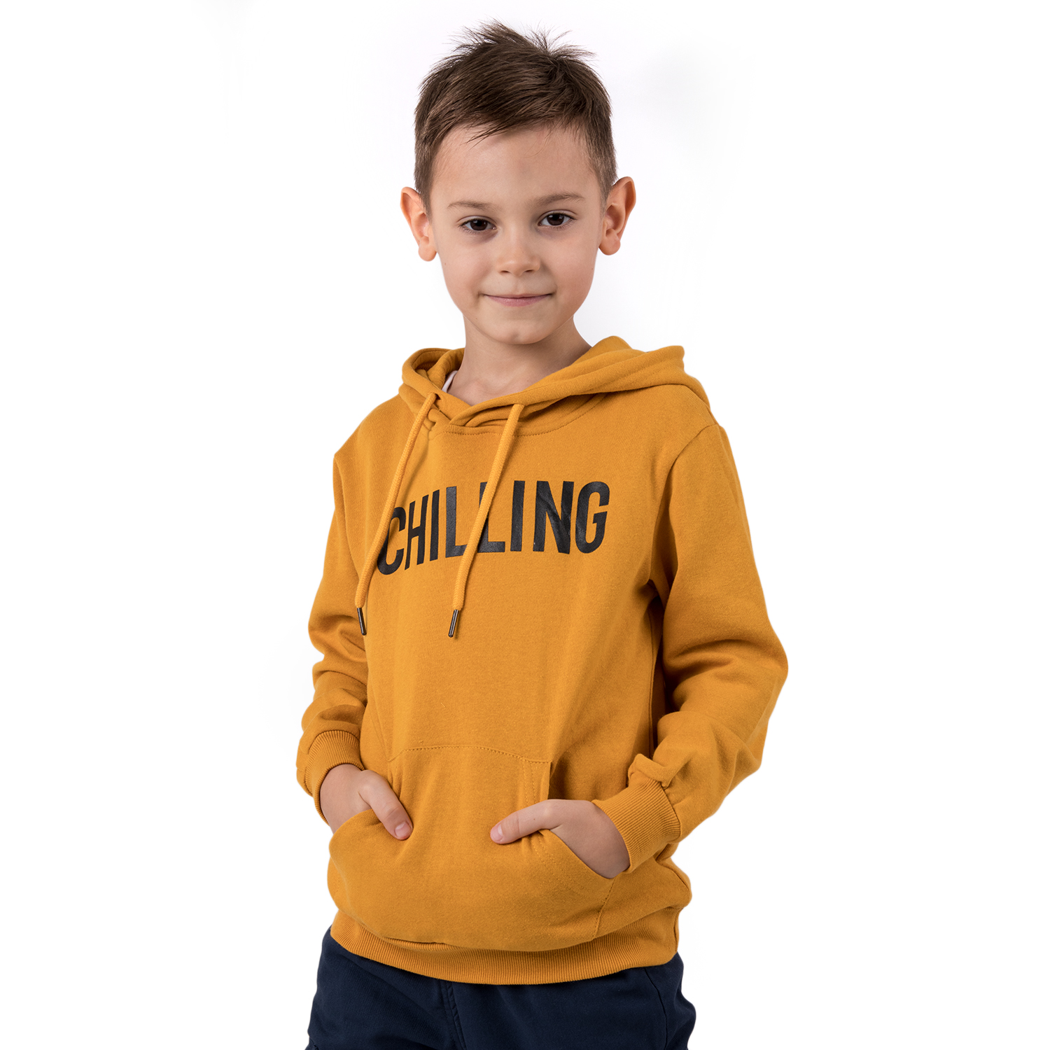 фото Толстовка fun time желтый nifw21-114 mustard р.116
