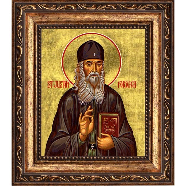 

Иустин (Попович) Челийский преподобный. Икона на холсте.