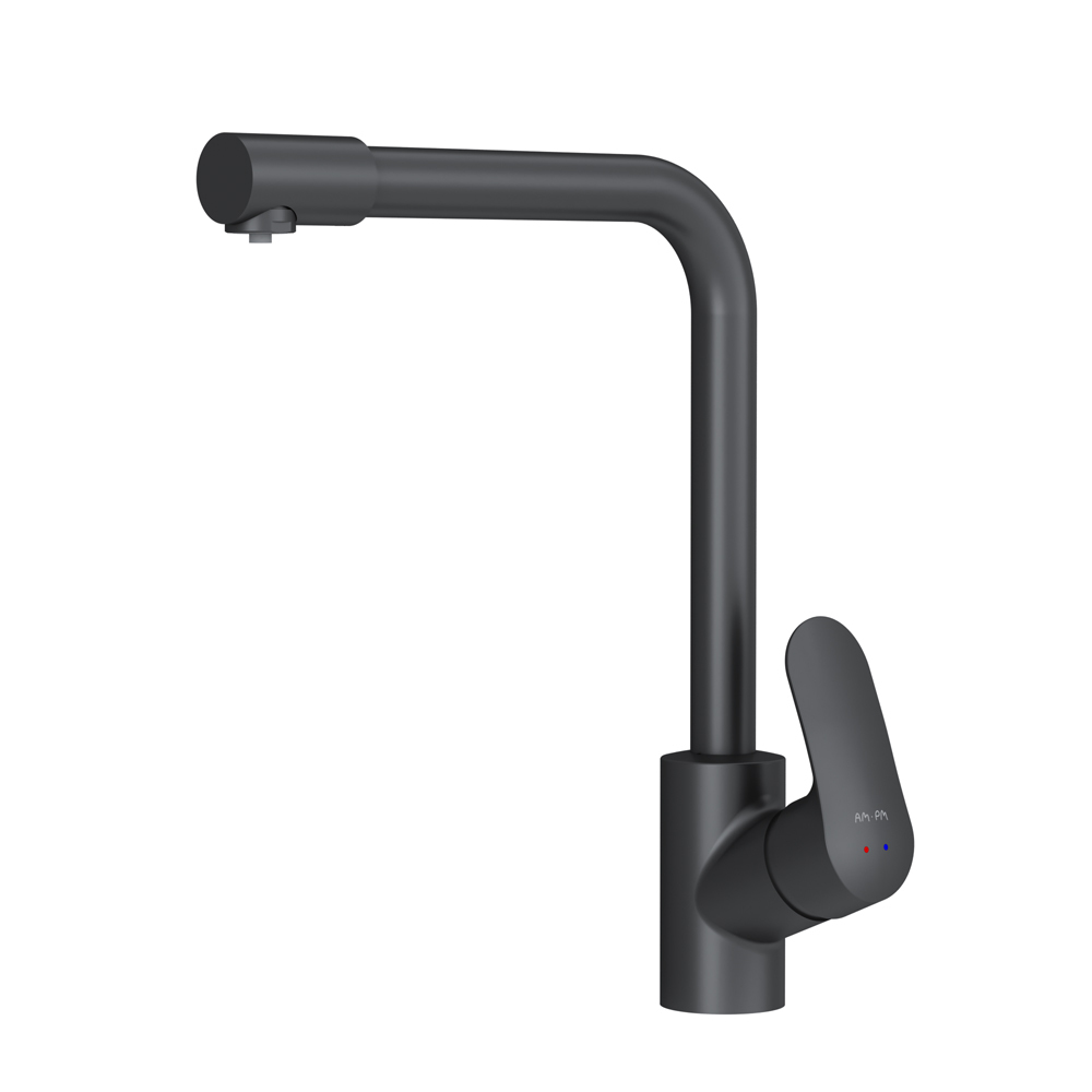 

AM.PM F9505722 Prime New смеситель для кухни L-излив черный матовый шт.