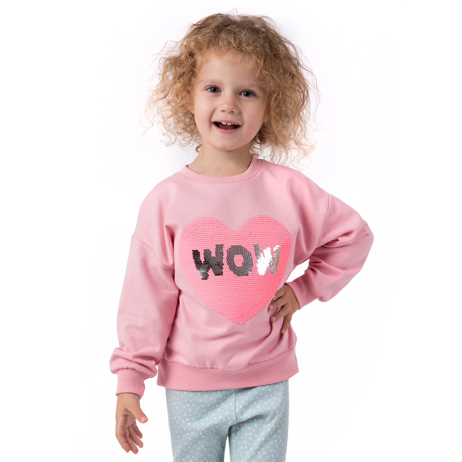 

Свитшот Fun Time розовый NIFW21-106 pink р.122, NIFW21-106