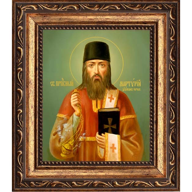 

Мартирий Печерский, преподобный диакон. Икона на холсте.