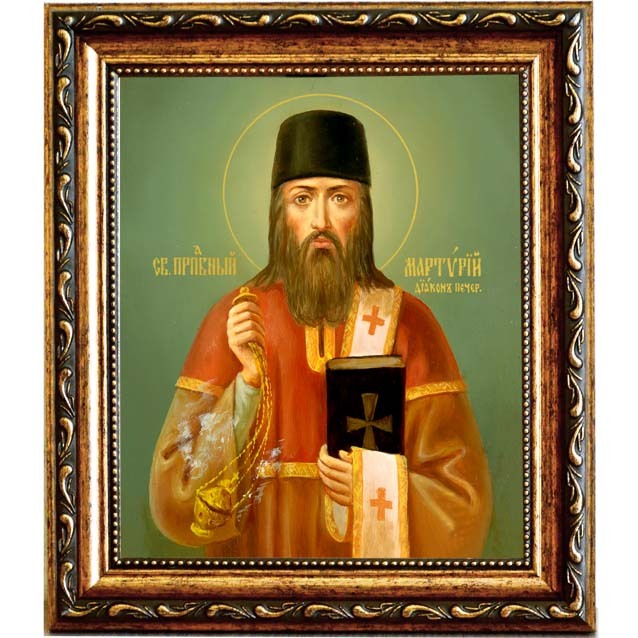 

Мартирий Печерский, преподобный диакон. Икона на холсте.