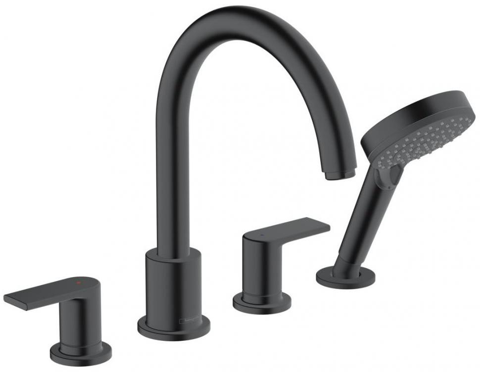 фото Смеситель на борт ванны hansgrohe vernis shape hg 71459670 матовый черный