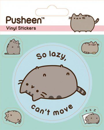 фото Набор наклеек pyramid pusheen: lazy 5 шт