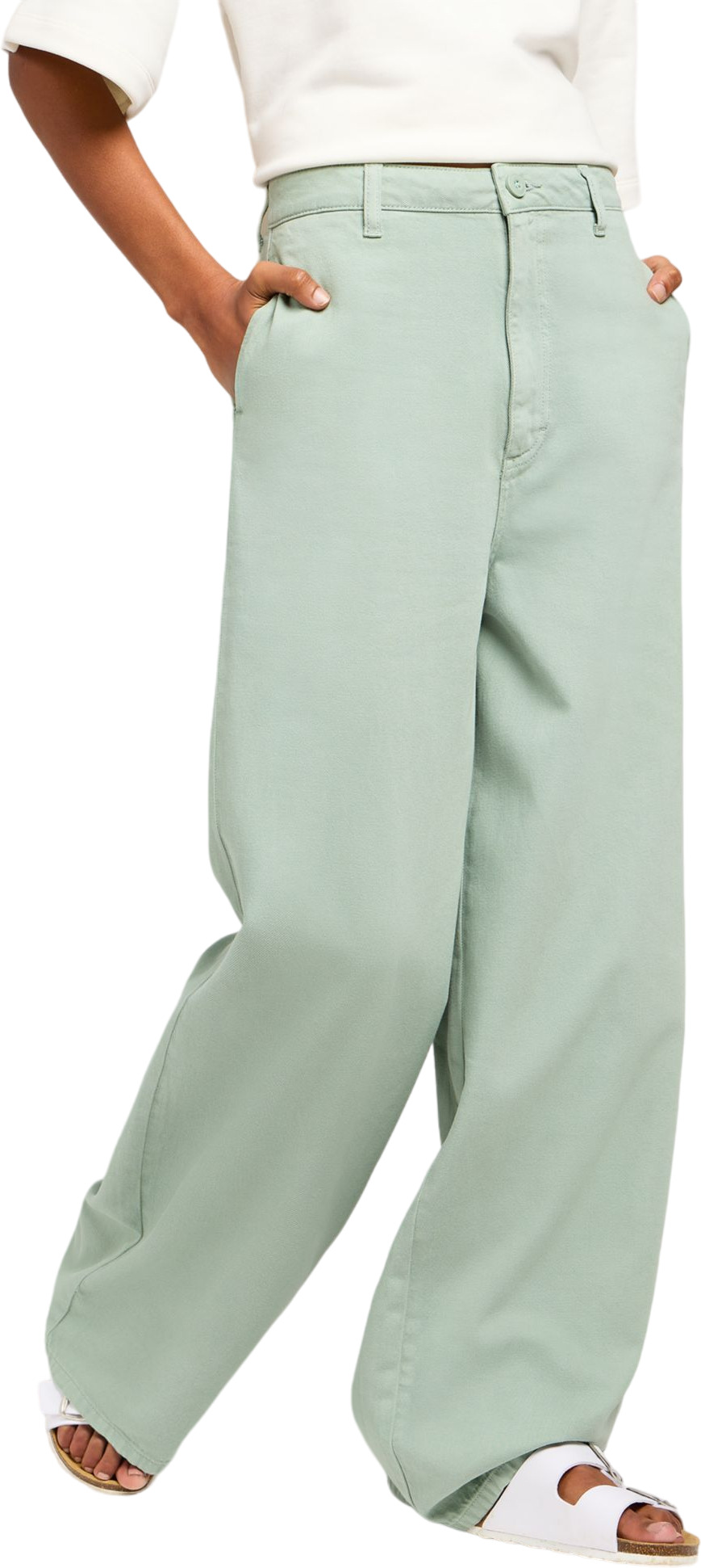 Джинсы женские Lee RELAXED CHINO зеленые 25/31