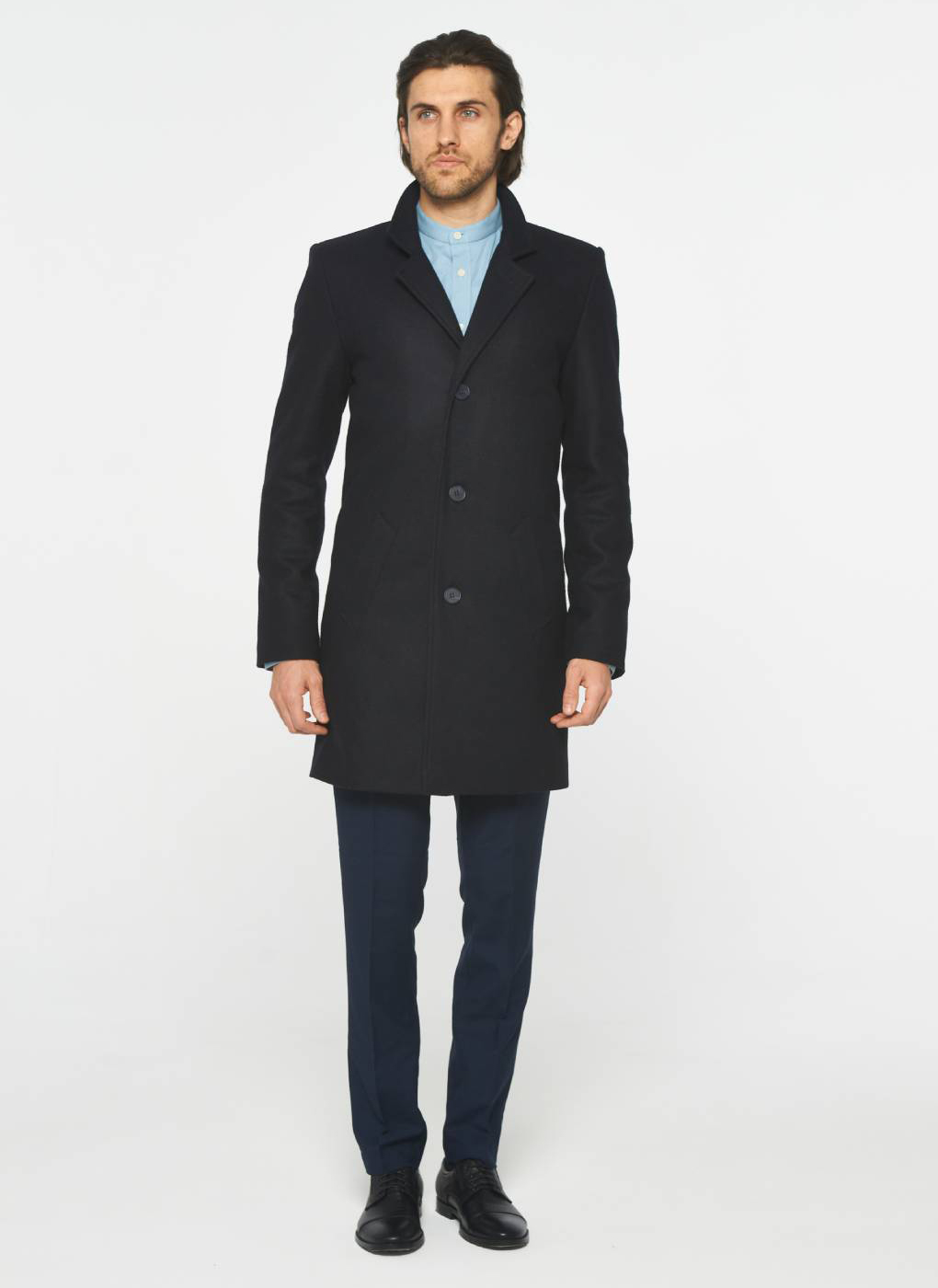 

Пальто мужское Каляев 58719 синее 44 RU, 58719