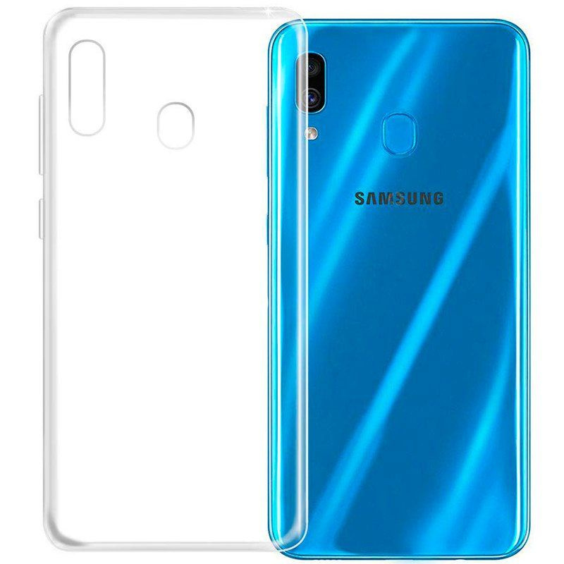 Чехол для Samsung Galaxy A20s силиконовый прозрачный