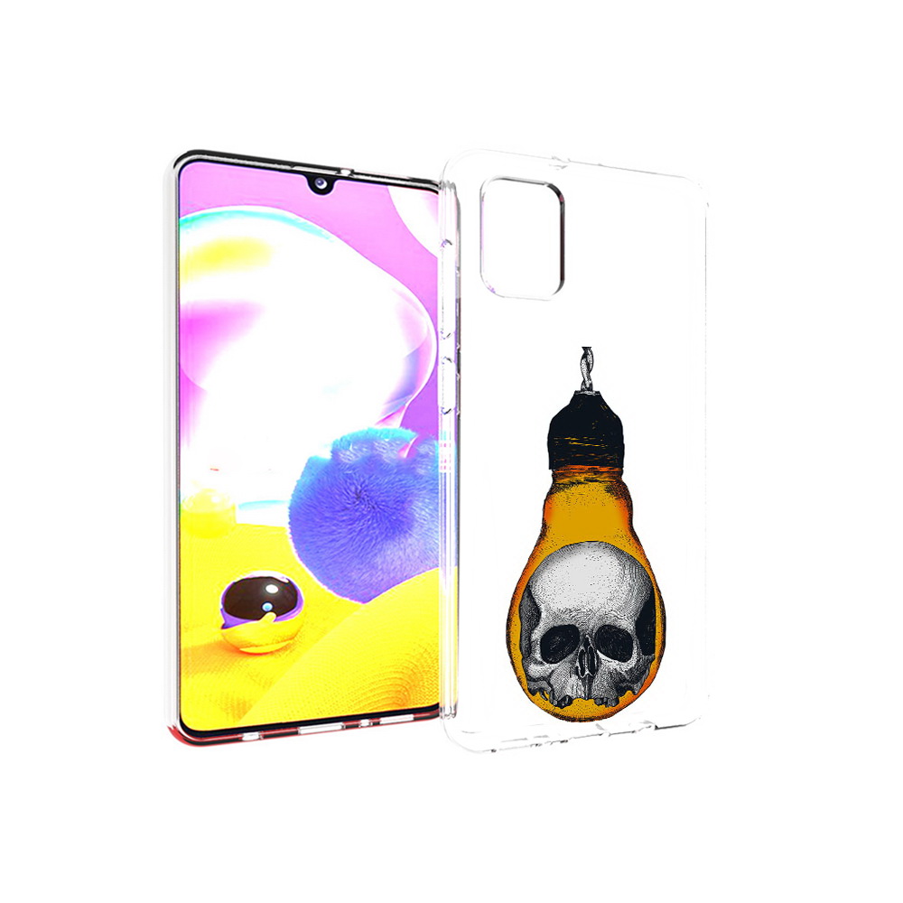 

Чехол MyPads Tocco для Samsung Galaxy A31 череп в лампочке (PT146911.482.676), Прозрачный, Tocco