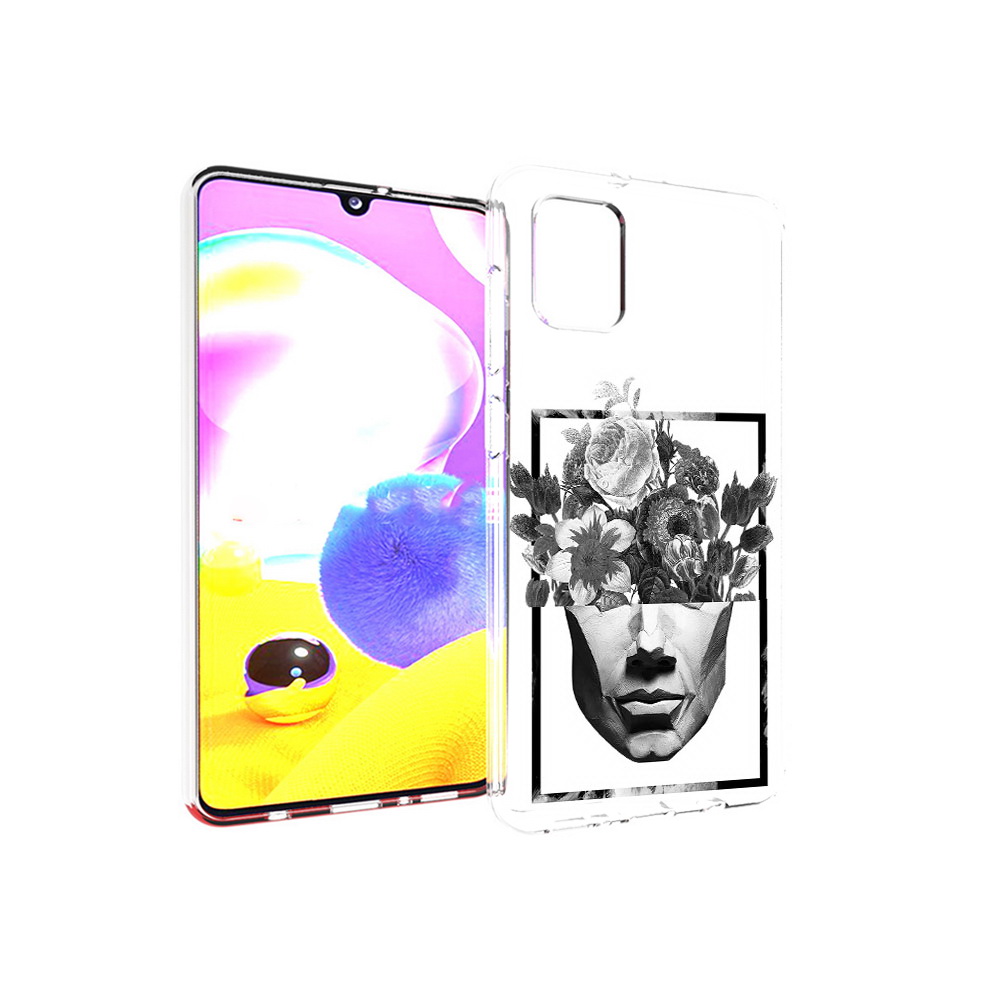 

Чехол MyPads Tocco для Samsung Galaxy A31 черно белая ваза в абстракции (PT146911.482.678), Прозрачный, Tocco