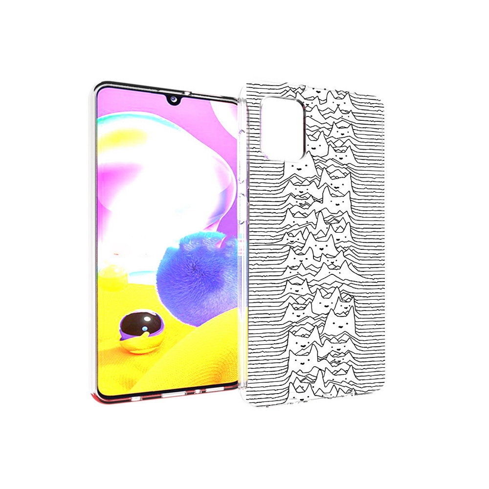 

Чехол MyPads Tocco для Samsung Galaxy A31 черно белые коты 3D (PT146911.482.682), Прозрачный, Tocco