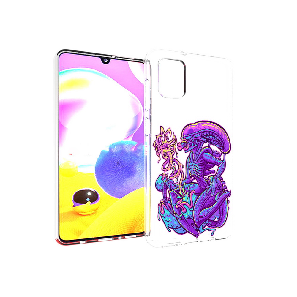 

Чехол MyPads Tocco для Samsung Galaxy A31 чужой фиолетовый цвет (PT146911.482.693), Прозрачный, Tocco