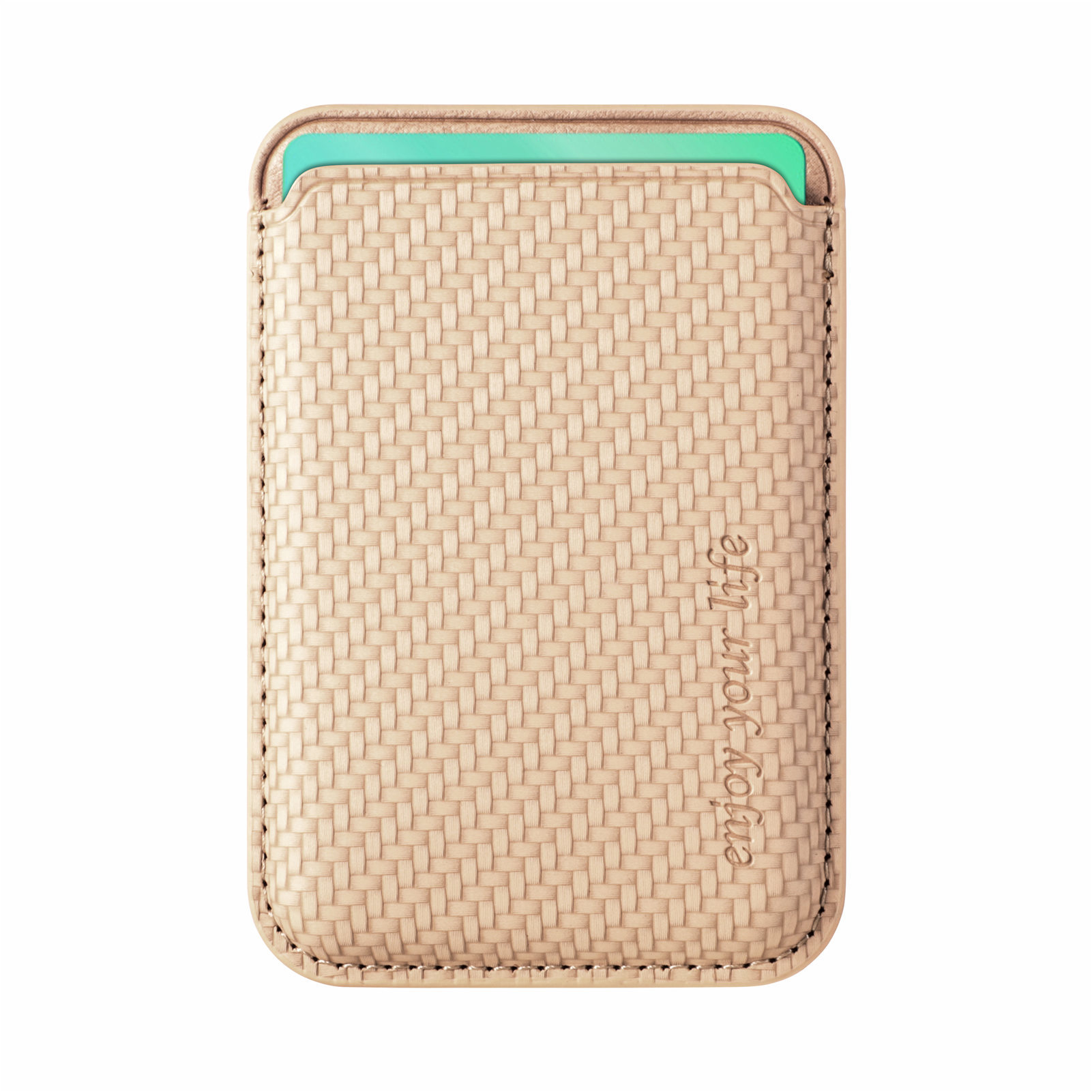 Кошелек Magsafe Wallet Premium для Apple iPhone магнитный золотистый