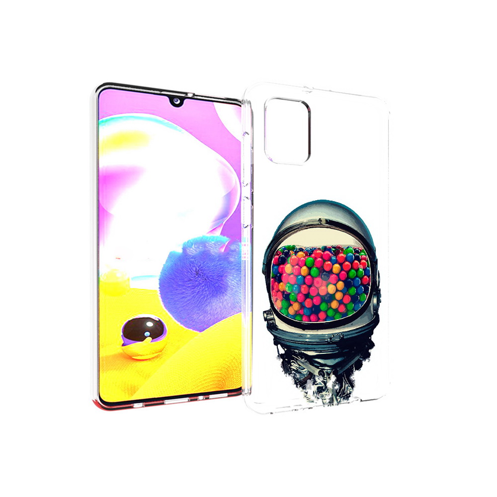 

Чехол MyPads Tocco для Samsung Galaxy A31 шлем космонавта (PT146911.482.700), Прозрачный, Tocco