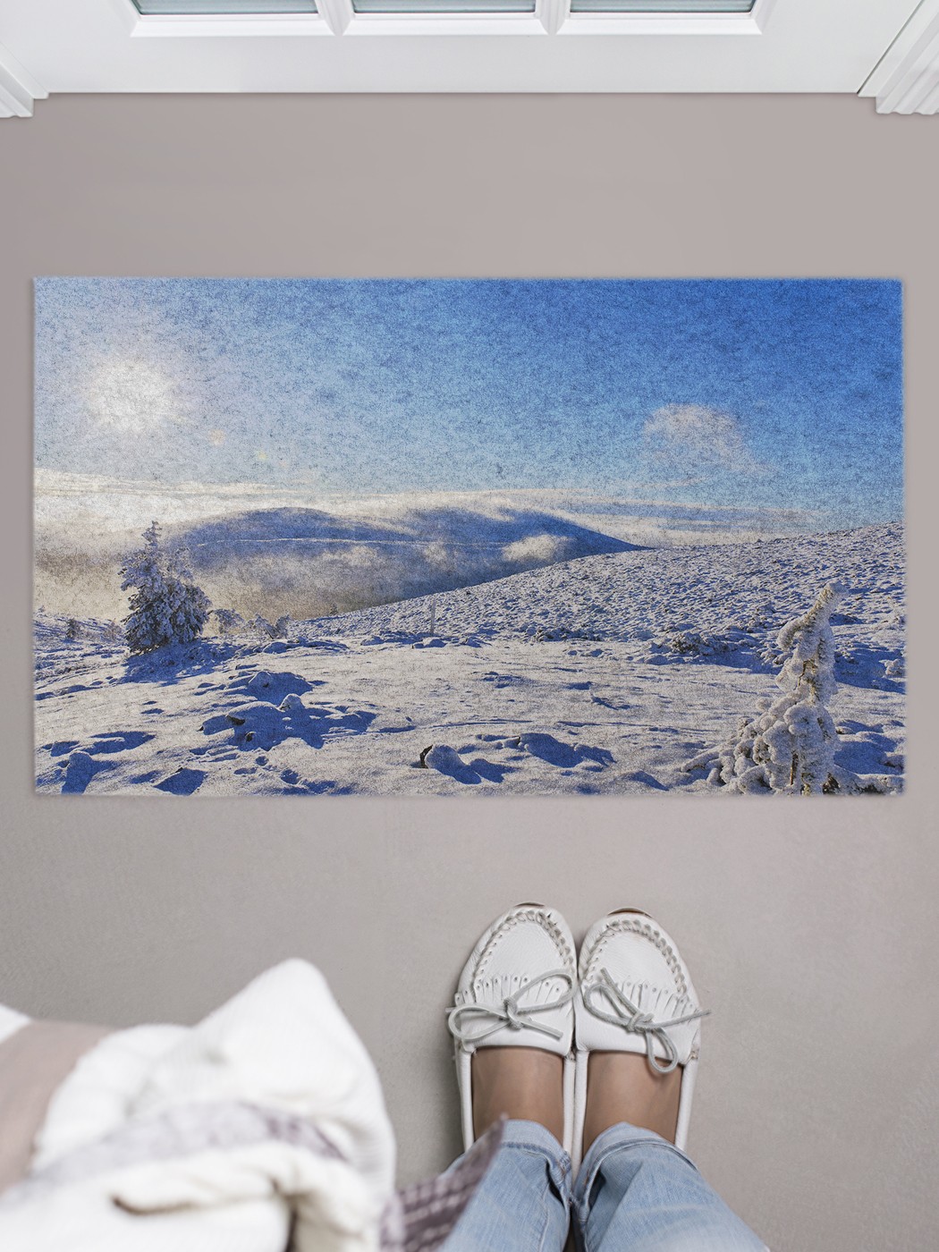 

Придверный коврик в прихожую для обуви, на резиновой основе, 75x45 см door_44891 JoyArty